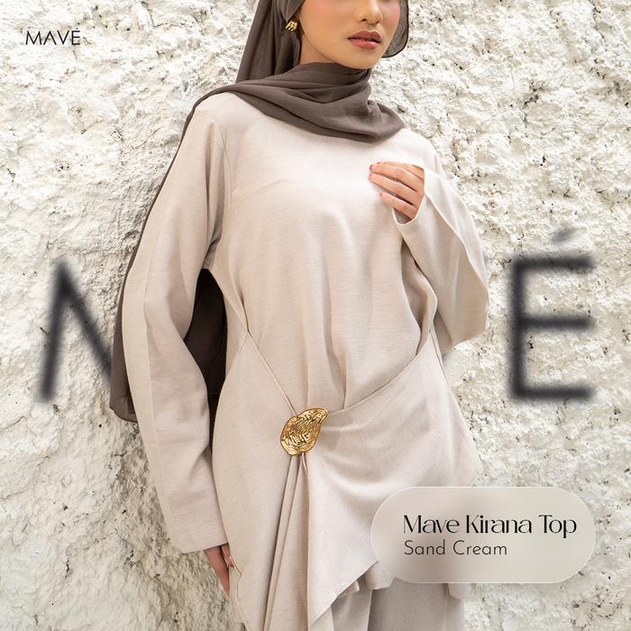 MAVE KIRANA TOP - Baju Linen Ringan & Sejuk dengan Brooch Custom Premium untuk Kenyamanan Maksimal