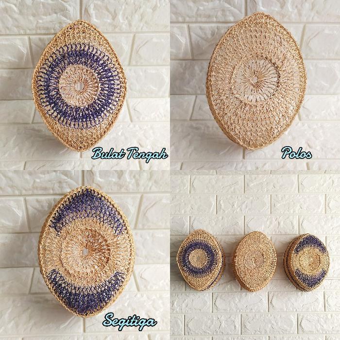 Peci Rotan Oval Khas Kalimantan Topi Rotan Anyaman