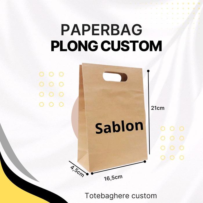 100 Pcs Paperbag Sablon Tas kertas Sablon Custom