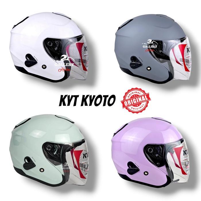 Kyt Kyoto R Original All Varian Helmet Motorcycle Kaca Visor Smoke Leopard