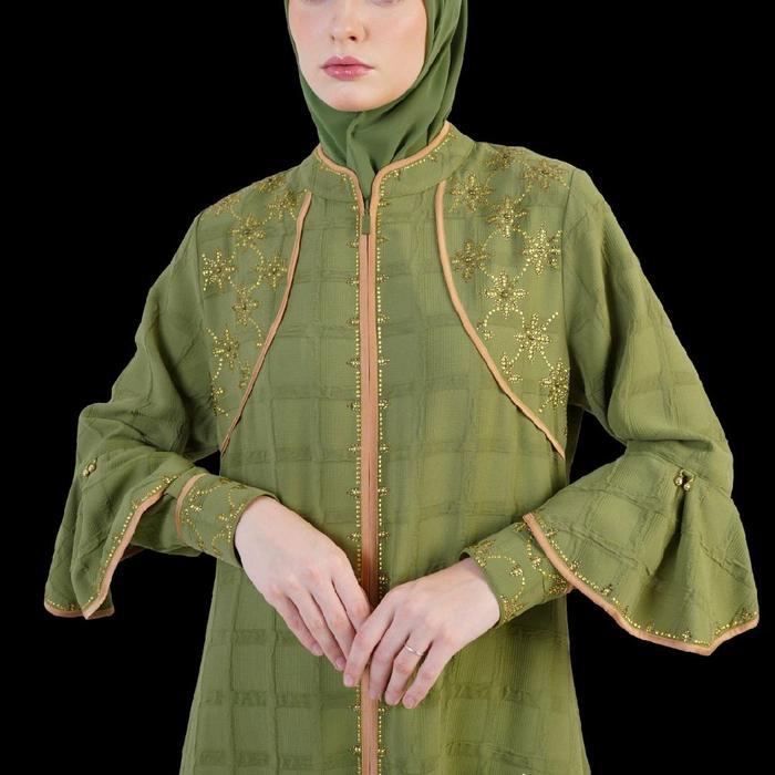 Terlaris Abaya Hikmat Original A6620 Dan Scarf Muslim Gamis Dewasa Kaftan Syari Wanita Dress Panjang