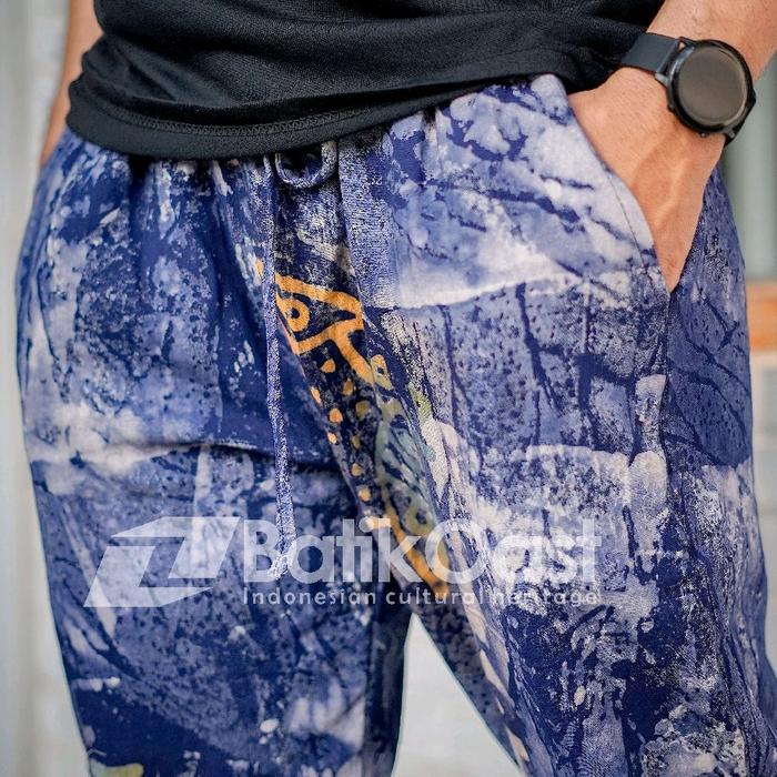 CELANA JOGER BATIK ABSTRAK KEKINIAN KODE BJ 09 Pria Panjang Katun Motif Wanita Dewasa Cowok Sirwal