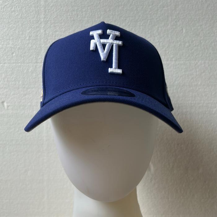 Topi New Era 9Forty A-Frame Los Angeles Doggers MLB Upside Down Dark Royal Original