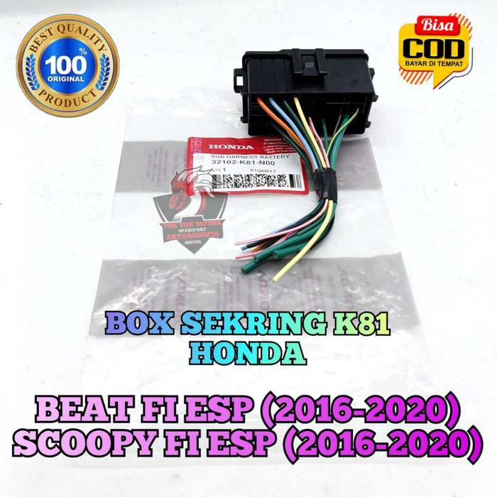 Box sekring K81 asli original motor honda Beat ESP , Scoopy FI ESP bok kotak rumah skring ori ahm