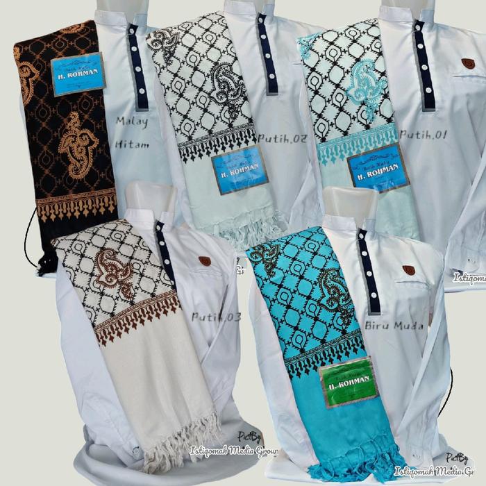 Sorban Ar-rida Panjang Motif Batik Kashmiri Surban Habib Serban Imammah Printing Berkwalitas Termura