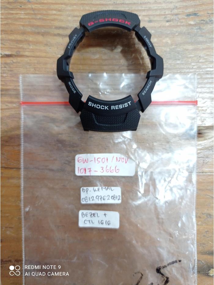 sparepart jam tangan bezel B6 GW-1500J gw1500  kode part 1017-3666