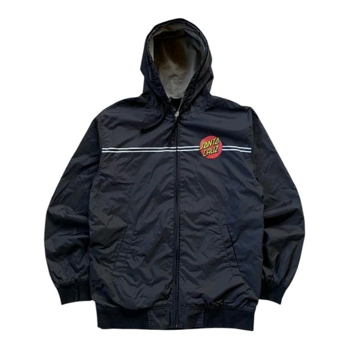 Jaket hoodie santa cruz skateboard  DOT hitam (Rp.350)