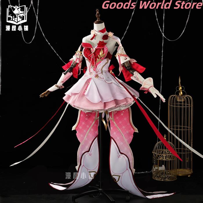 In stock Elysia Cosplay Costume Dress Mihoyo Honkai Impact 3 Elysia Halloween Party Role Play Clothi