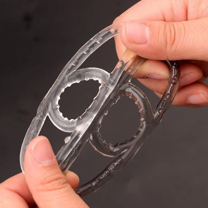 {{New New D779 Cock Ring Delay Cincin Silikon Pria Time Control Ring Male Alat Bantu Tahan Lama Pria