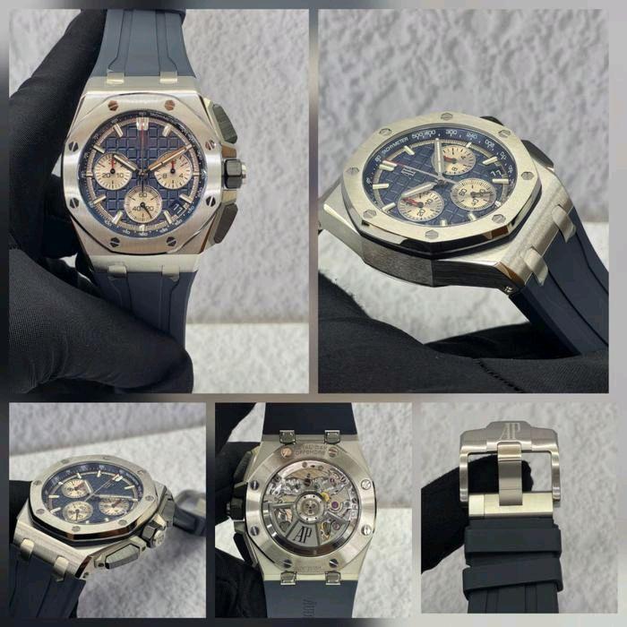Jam Tangan Mewah Pria AP lAudemars Piquet Royal Oak Swiss APS Automatic Movement 43mm Dial Blue