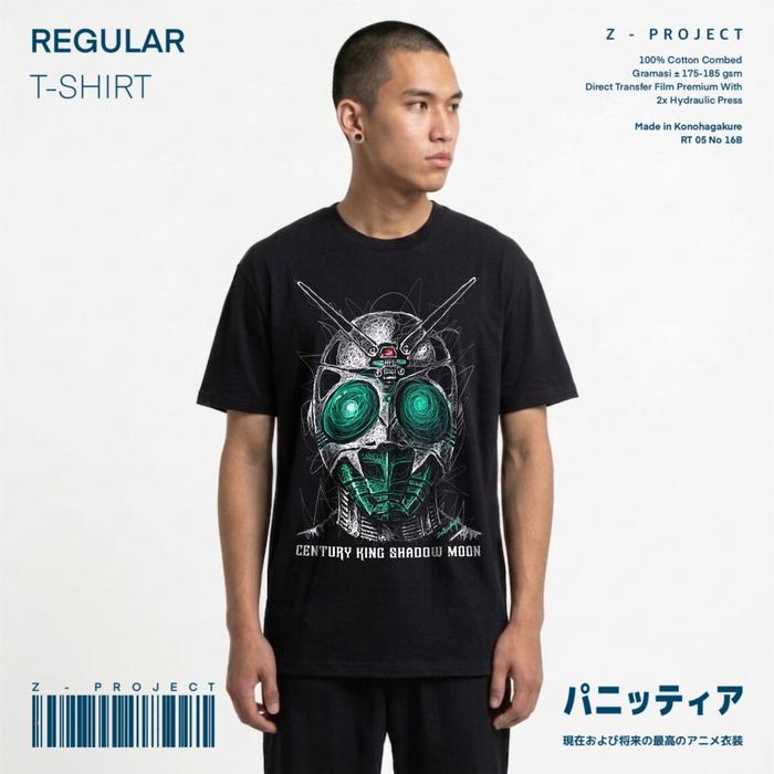 Zetproject | Shadow Moon Kaos Kamen Rider Regular Fit Lengan Pendek