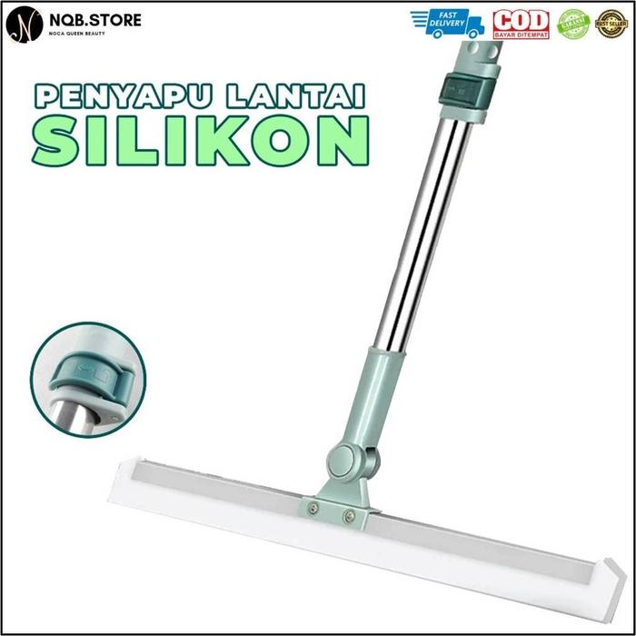 NQB - Squeege - Sapu Wiper Lantai Silikon Serbaguna 2in1 Multifungsi Alat Pel Karet Putar Foldable P