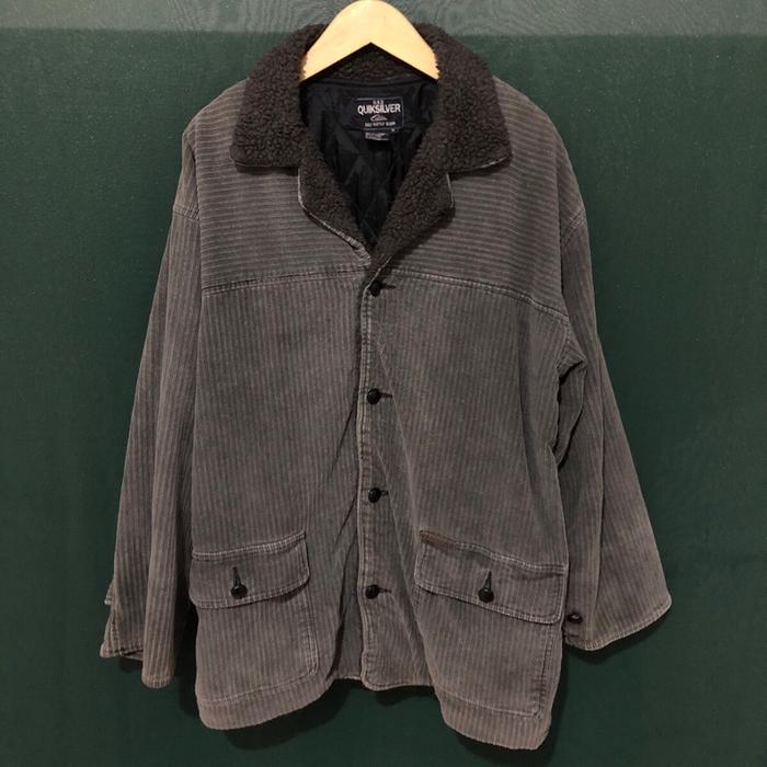Coat Jacket QUIKSILVER Corduroy Grey [RARE]