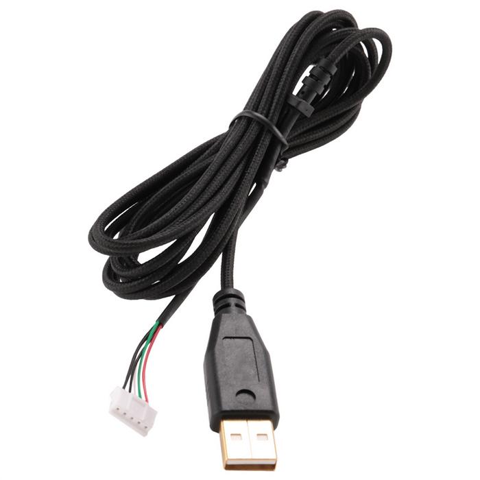 Usb Cable Mice Line For Razer Deathadder 2013 Approx. 2.1M 5 Wires 5 Pins Black Gold Plated Replacem
