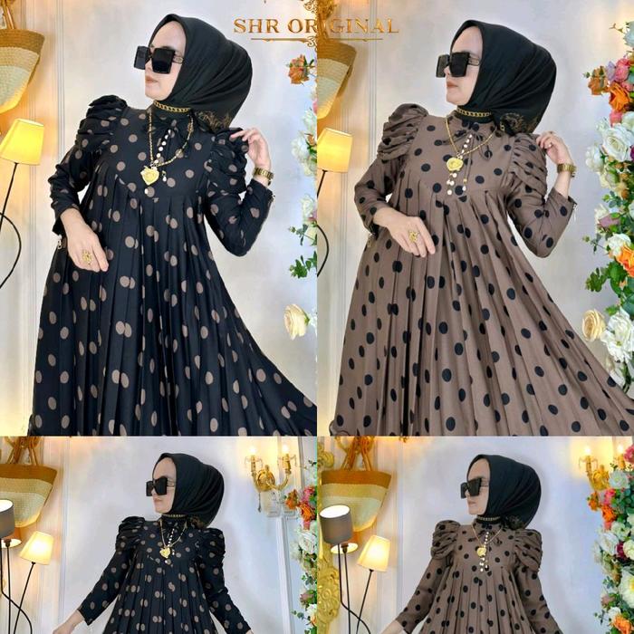 NEW!!!READY MIDI DRESS ALEYA DOTT 100%ORI SHR