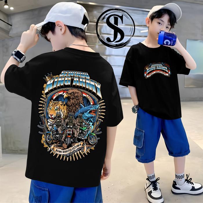 KAOS ANAK T-SHIRT ORIGINAL SEWINDU KING ARMY TRIMATRA KALIMANTAN BARAT YRKI
