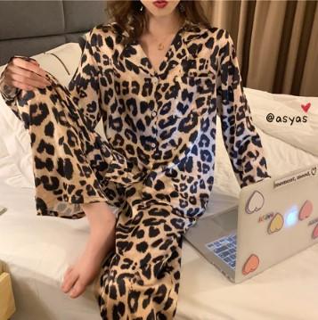 Leopard Macan Piyama Spandek Lengan Panjang Import PP Baju Tidur Wanita Premium Kekinian Imlek Sinci