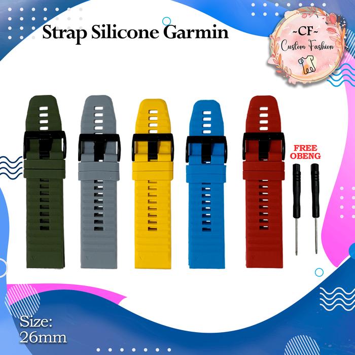 Strap Pengganti Tali Jam Tangan Rubber Garmin Fenix 5x Fenix 6x Pro Fenix 7x Pro Solar Sapphire