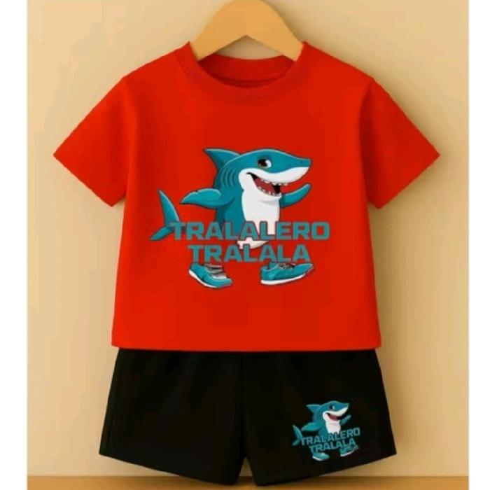 setelan anak motif TRALALERO TRALALA