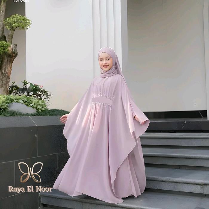 Mayora Kaftan Anak umur 7-11 Tahun gamis anak kekinian terbaru bahan Ceruty Baby Doll