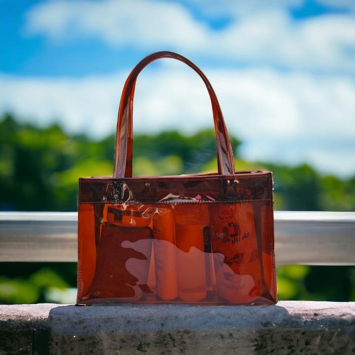 tas wanita totebag mika jely tebal transparant ( safira )