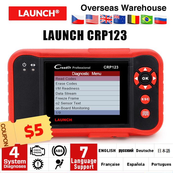 Terlaris, 2023 Launch CRP123 Original LAUNCH X431 Creader CRP123 Full