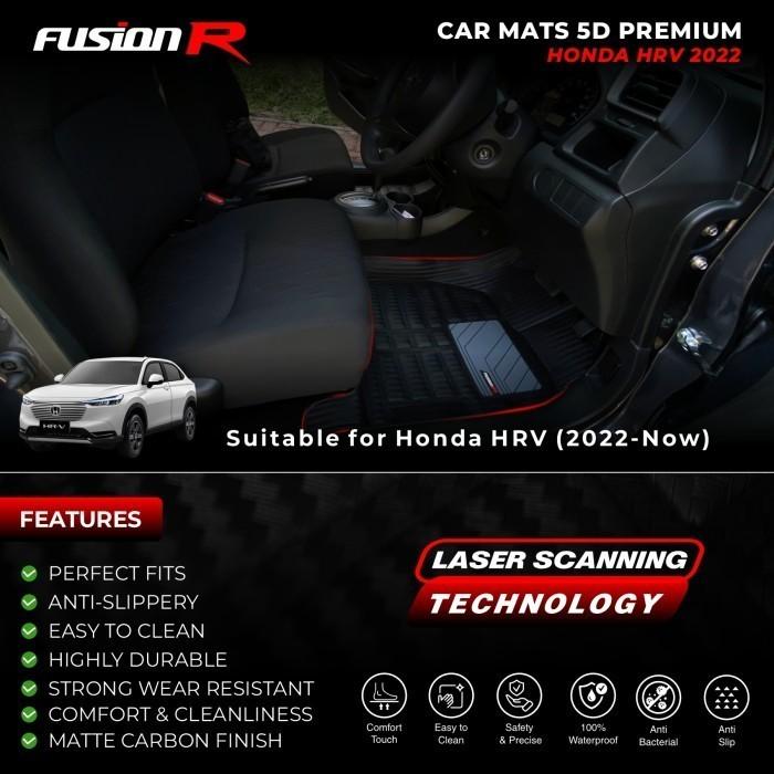Fusion R Karpet Mobil 5D All New HRV 2022 / Karpet Lantai Mobil Premium Car Carpet Carbon