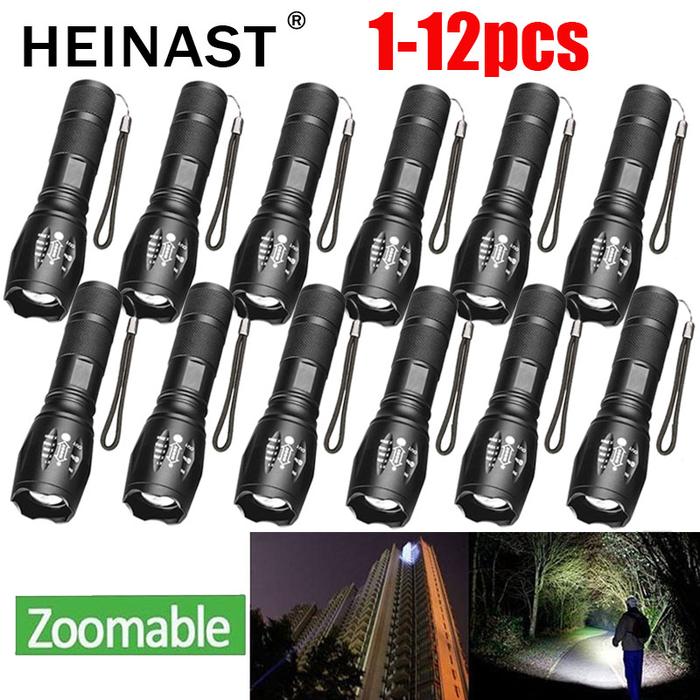 Powerful LED Flashlight Portable XML-T6 Torch Using 18650