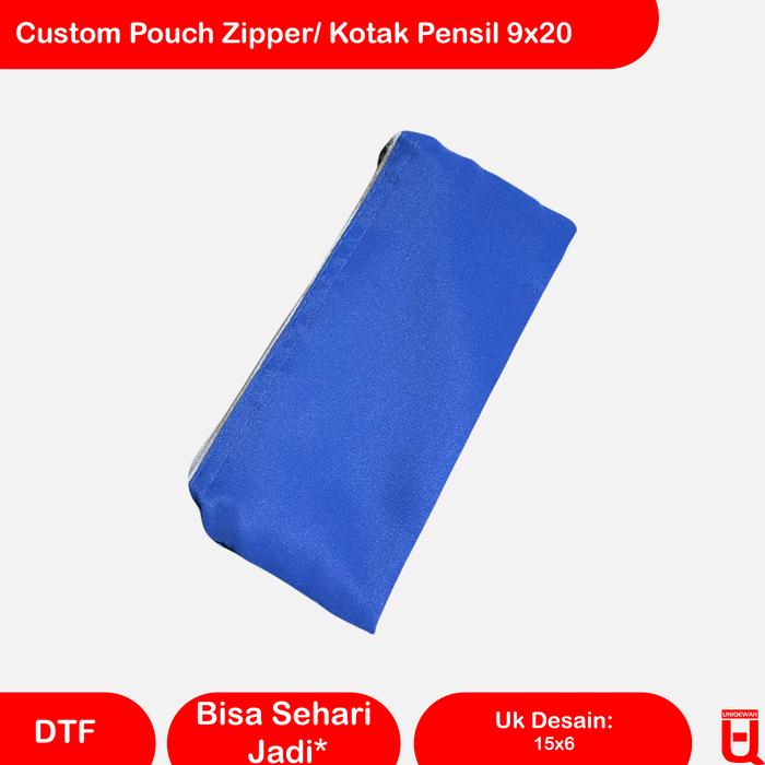 Sablon Dompet Pouch / Custom Pouch Zipper 9x20