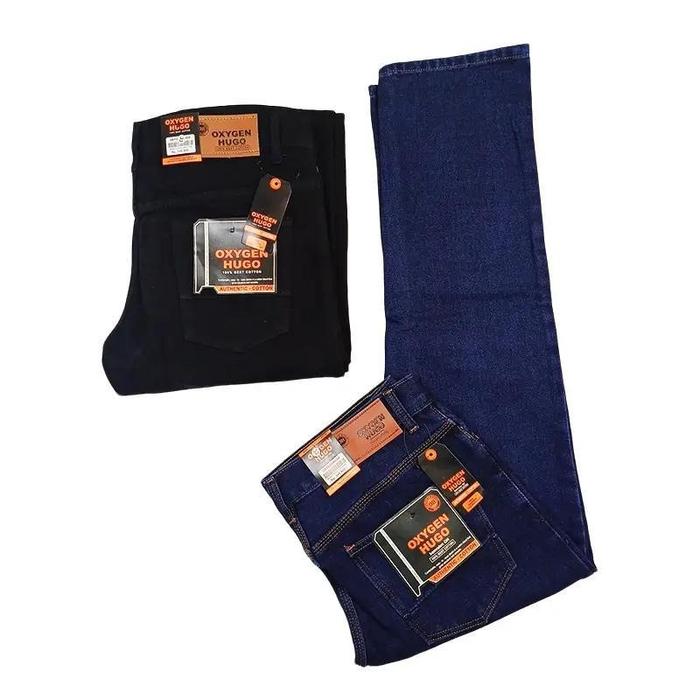 Celana Panjang Pria Oxygen Hugo Original Denim Model Standar - Regular Fit, Jeans