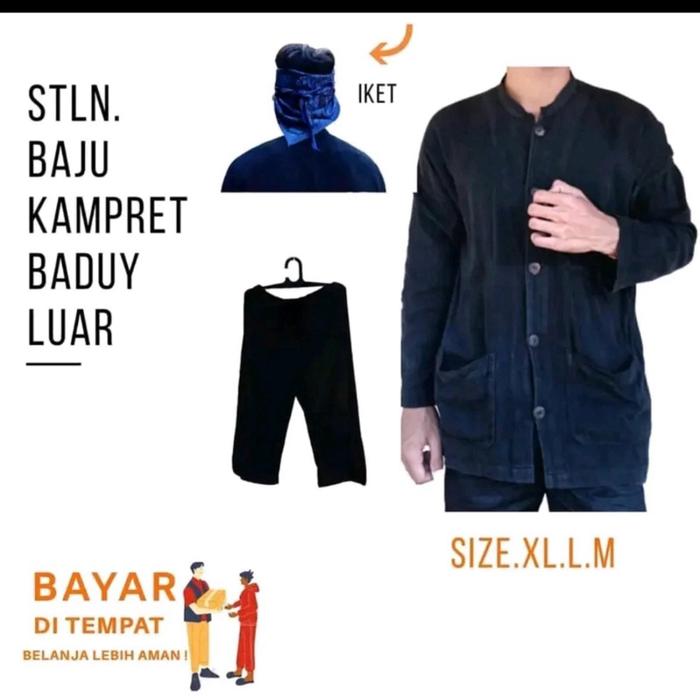 Stelan baju kampret kahs baduy warna sesuati poto