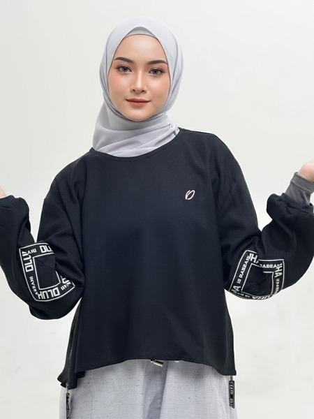Rabbani - Atasan Kaos Tunik Wanita Lengan Panjang Dewasa Dara Nevya Motif Polos Exclusive