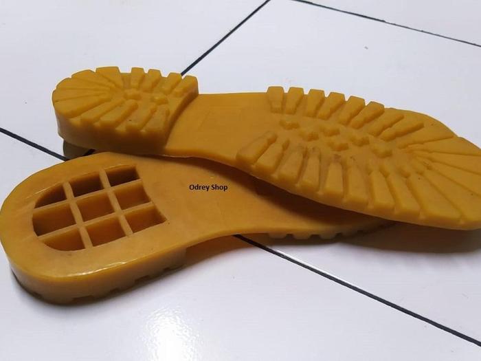 Odrey Shop Sol Potong Alas Bawah Sepatu Safety Odrey Motif Bintang Bahan Karet Hitam dan GUM 045 All