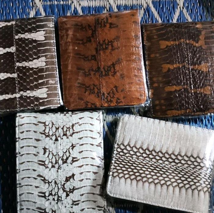 dompet kulit ular asli sambung Kartu Uang pria