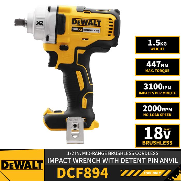 DEWALT DCF894 1/2in Mid-Range Brushless Cordless Impact Wrench With