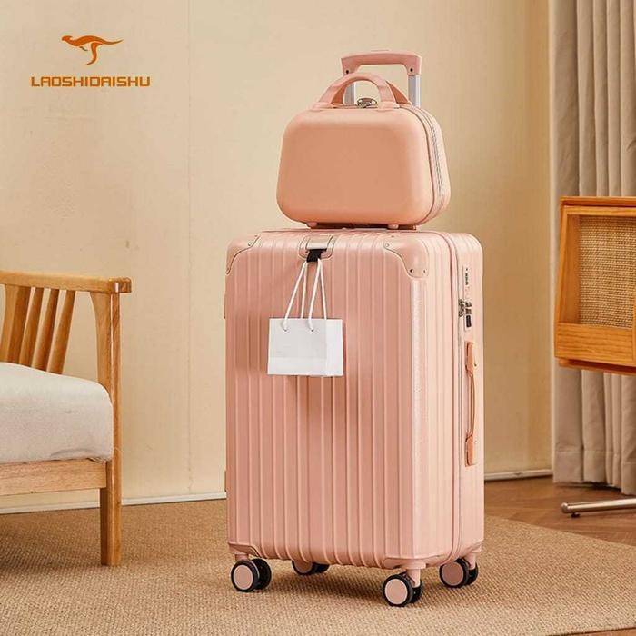 LAOSHIDAISHU A973 Koper 2 in 1 koper 24 inch 22 inch Kabin Bagasi tas koper besar