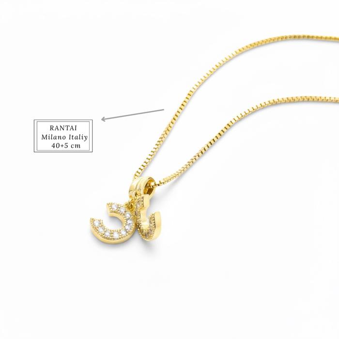 K184 Kalung Titanium Premium Wanita Lapis Emas 18 KGP