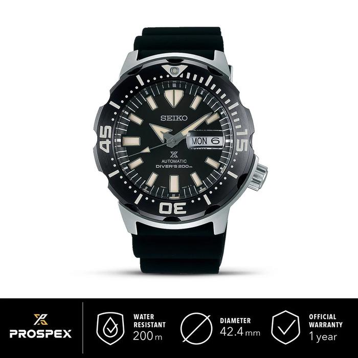 Jam Tangan Pria Seiko Prospex SRPD27K1 Auto Divers 200M Black Rubber Strap SRPD27 Automatic Original