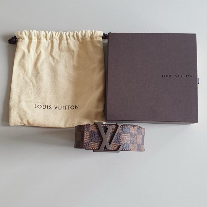 louis vuitton belt with lv buckle original / ikat pinggang