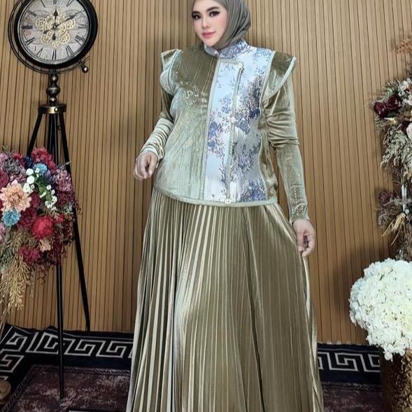 Ready Setelan Rok Dan Scraft BY UCL SYARI