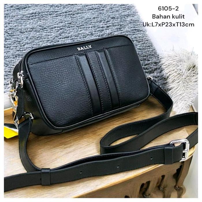 BALLY TAS SELEMPANG PRIA KULIT SLINGBAG MIRROR DESAIN ELEGAN DAN FUNGSIONAL