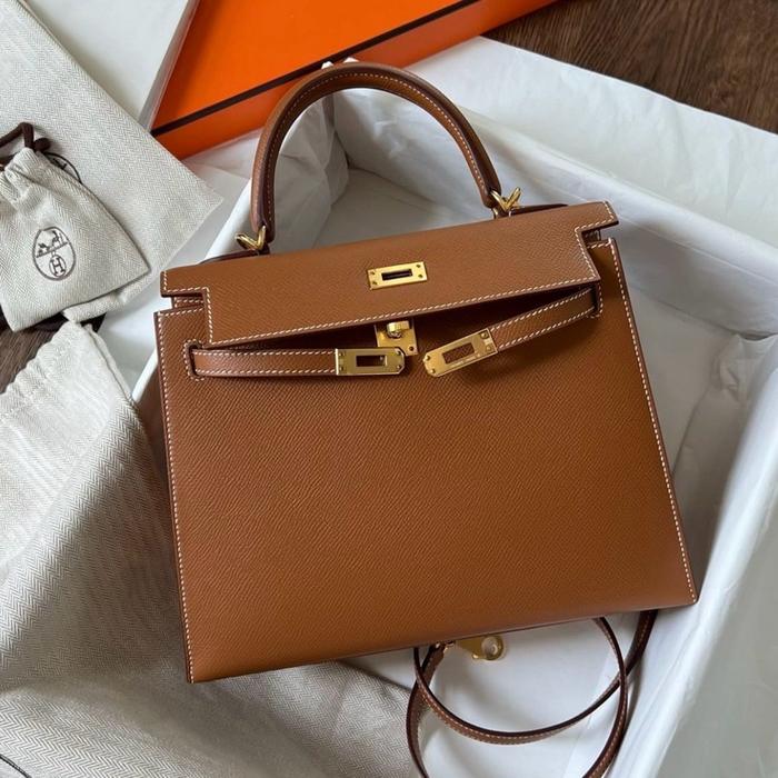 AUTHENTIC HERMES KELLY GOLD GHW EPSOM PRELOVED