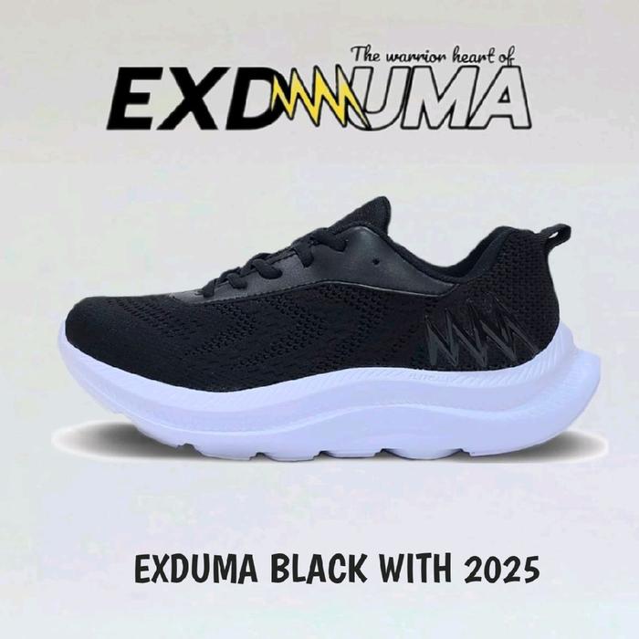 SEPATU EXDUMA BLACK WITH RAJUT TERBARU 2025 ORIGINAL EXDUMA Pria Sneakers Wanita Shoes Casual Kerja 