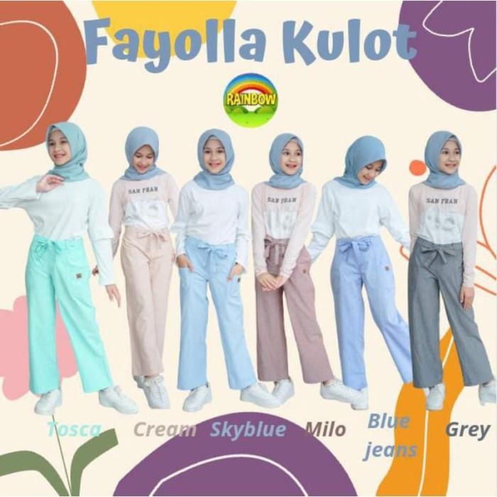 Diskon Fayolla Kulot Rainbow Celana Kulot Anak Remaja Perempuan 8-18 Tahun