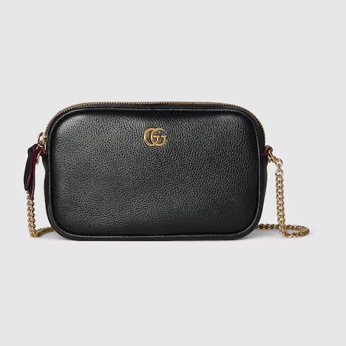 Tas messenger,Tas Premium Wanita,GG Marmont mini camera bag,black