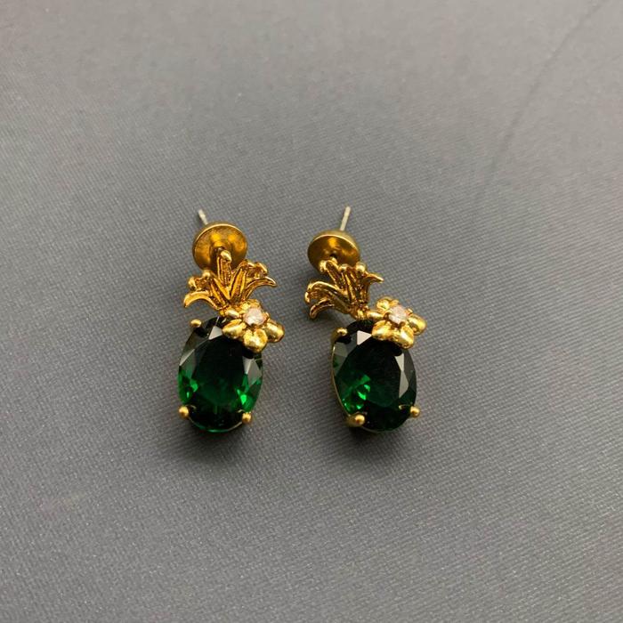 COD 925 jarum perak es nanas tembus nanas musim panas selera mode populer anting-anting anting-antin