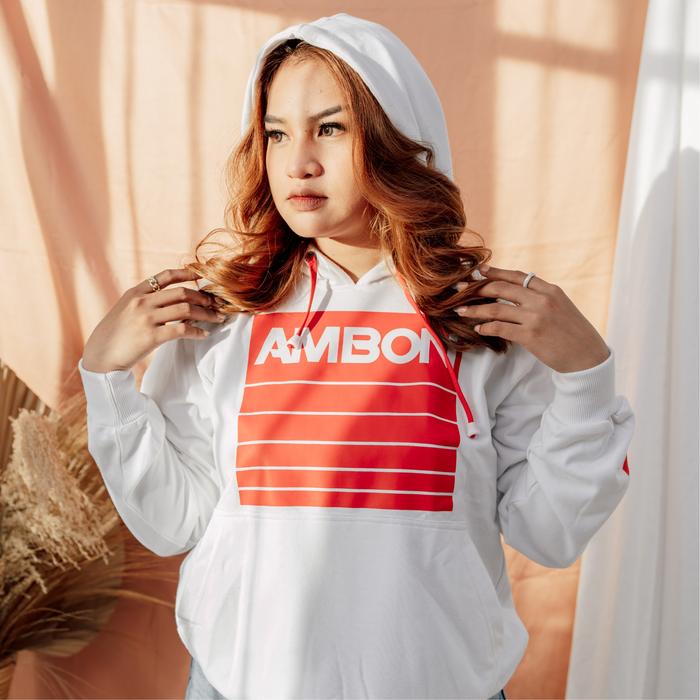 Kaos Ambon - KA-025 - Hoodie Putih Ambon