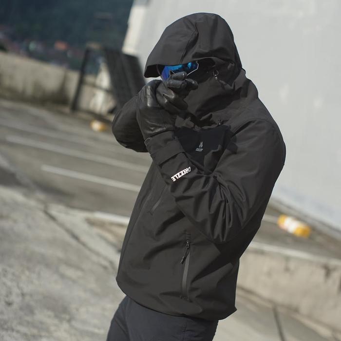 Jaket Carumby Gorpcore Monsoon Waterproof Original - DRIZZLE BLACK-Jaket Carumby Gorpcore Drizzle Wa