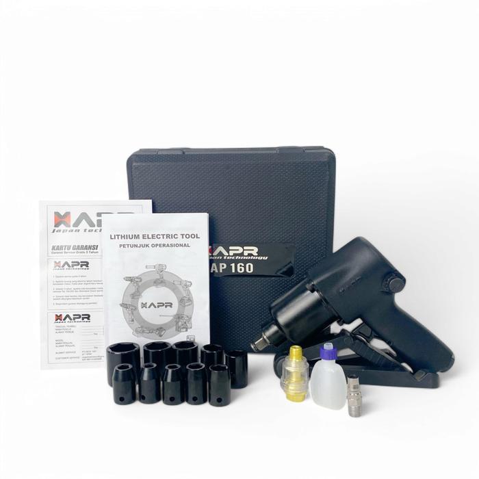 Air Impact Raja Impek Angin Apr Ap160 1/2Inch Bor Pembuka Baut Angin Kompresor Bengkel