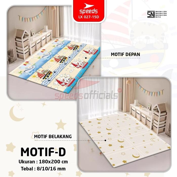 SPEEDS SNI D Playmat Empuk Matras XPE 8-10-16mm Playmate Tikar Lipat Alas Tidur Bayi LX 027-15